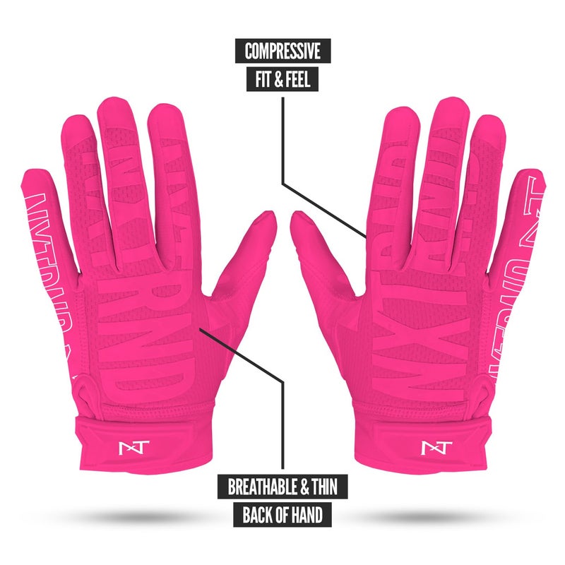 NXT NXTRND Nxtrnd G2 Football Gloves  Men's Ultra Sticky Elite Receiver Gloves (Pink  X-Large) - Image 4